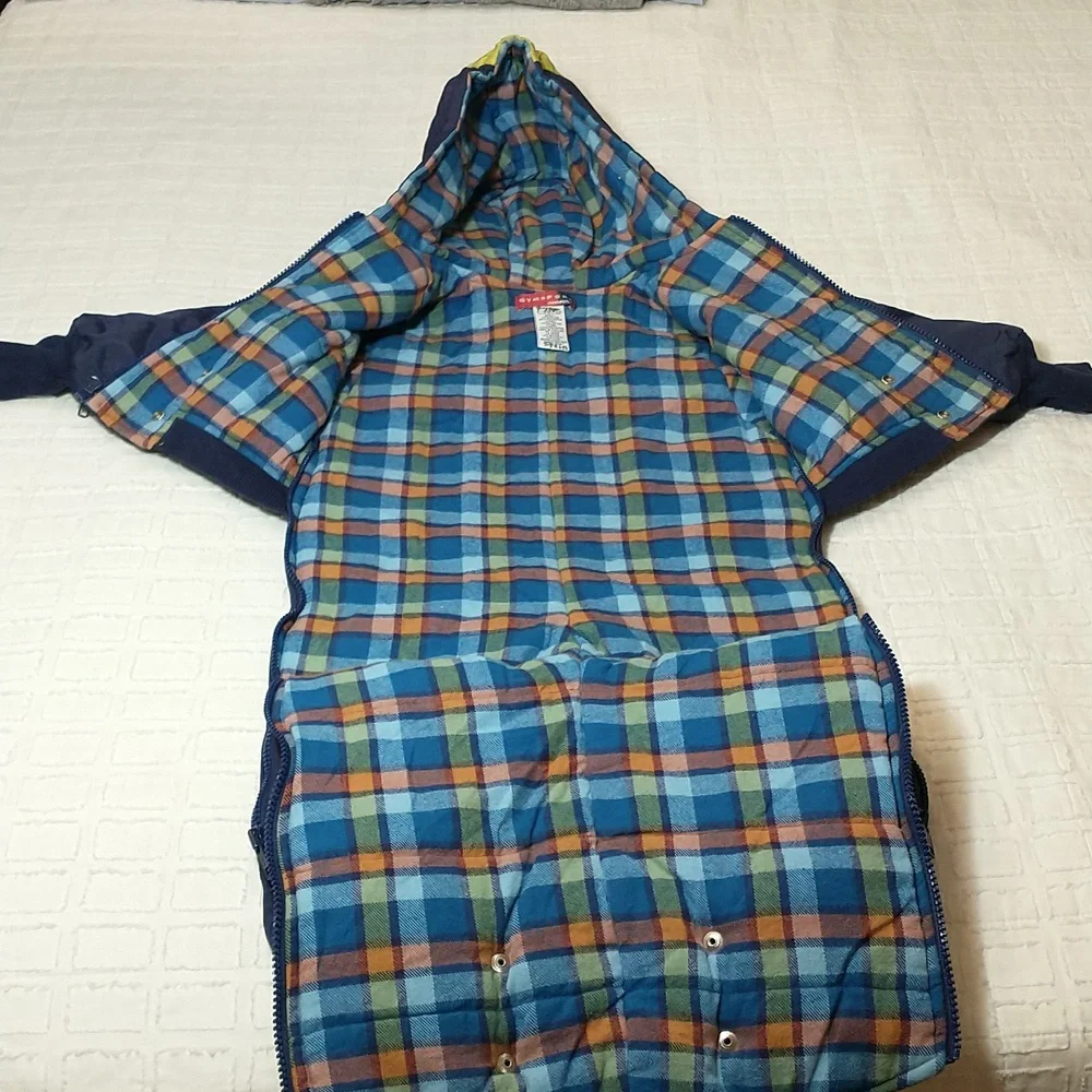 Gymboree Snowsuit, Navy Blue With Plaid,  Boys Size 1 1/2‎ To 2 Years Old